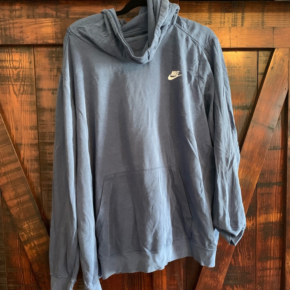 Nike Funnel Neck Sweatshirt- Blue 3XL Plus Size